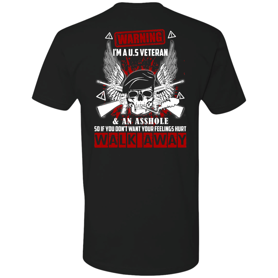 I'm A U.S Veteran And An A**hole-T-Shirt & Hoodie-Premium T-Shirt-Black