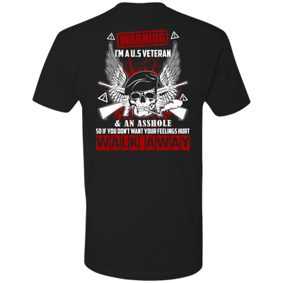 I'm A U.S Veteran And An A**hole-T-Shirt & Hoodie-Premium T-Shirt-Black