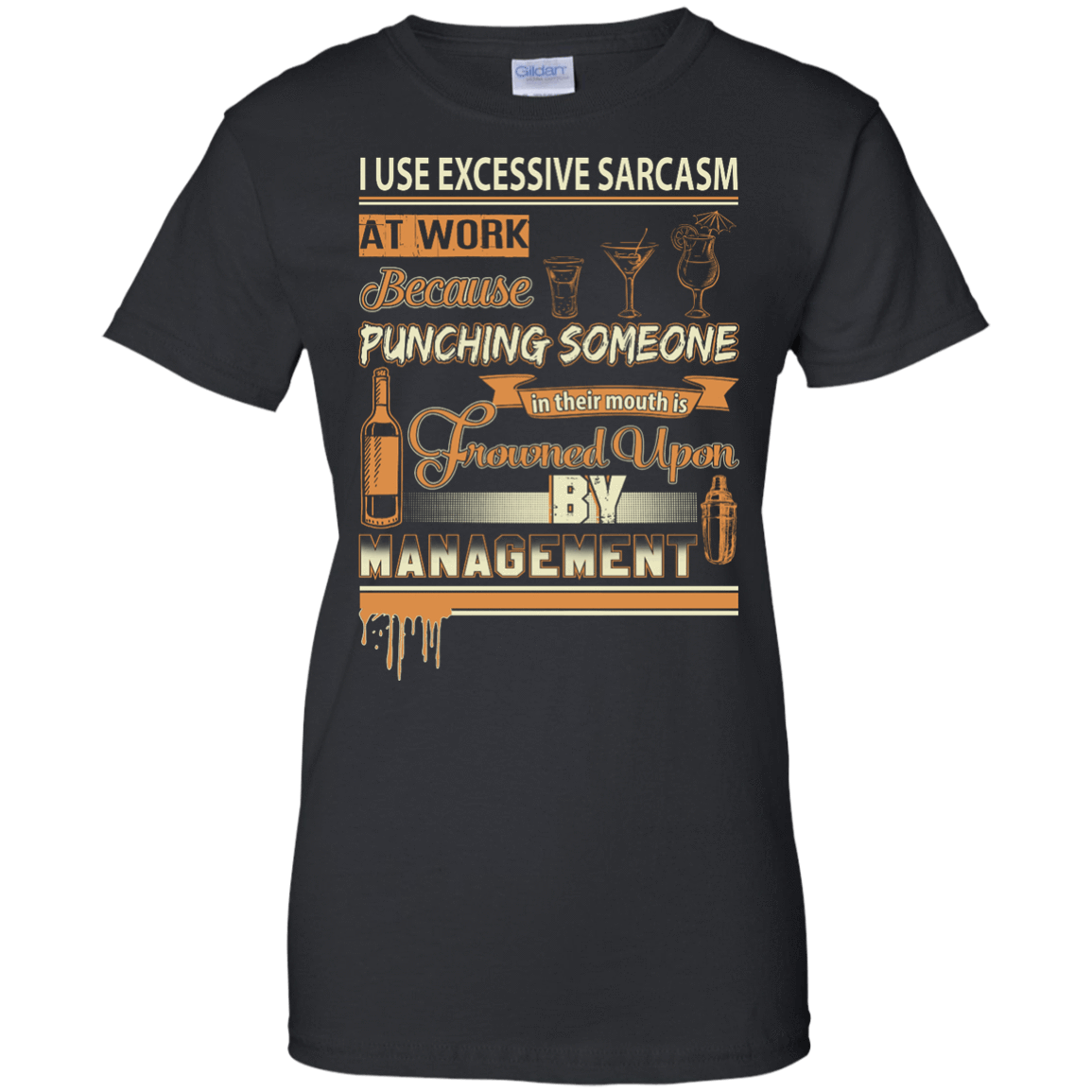 I Use Excessive Sarcasm At Work Bartender-T-Shirt & Hoodie-Women's T-Shirt-Black