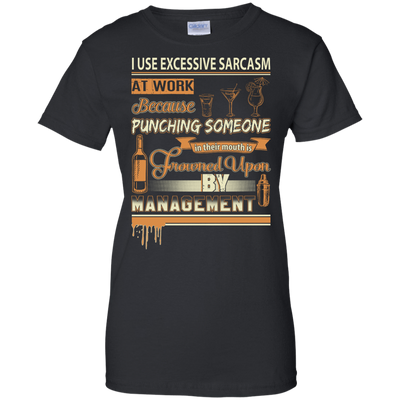 I Use Excessive Sarcasm At Work Bartender-T-Shirt & Hoodie-Women's T-Shirt-Black