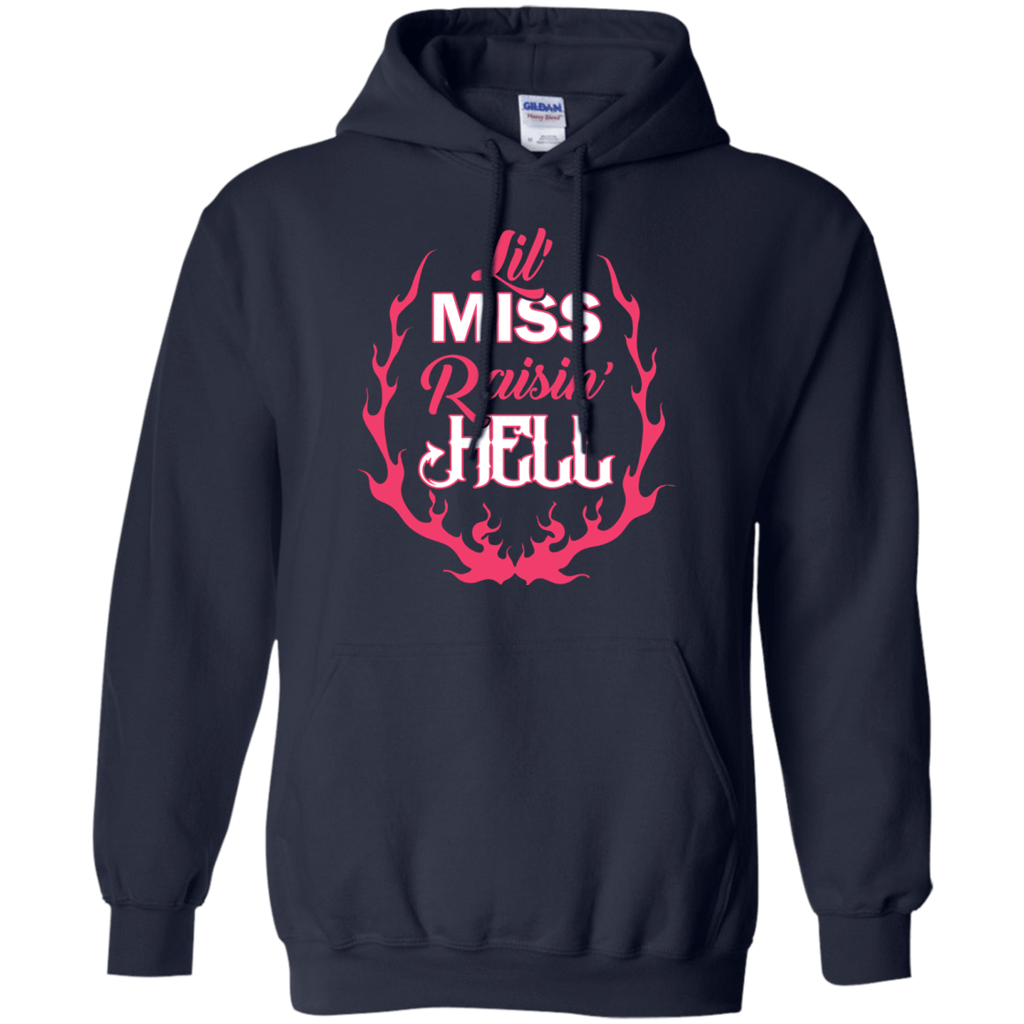 Lil' Miss Raisin Hell-T-Shirt & Hoodie-Pullover Hoodie-Navy