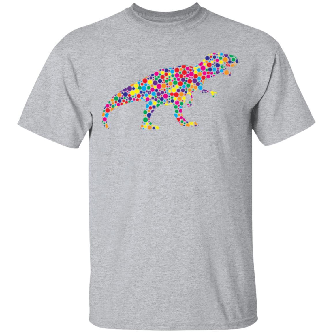 Dot T-Rex Dinosaur Lovers International Dot Day-T-Shirt & Hoodie-Classic T-Shirt-Sport Grey