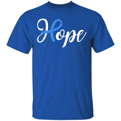 Colon Cancer Awareness Blue Ribbon Hope-T-Shirt & Hoodie-Classic T-Shirt-Royal
