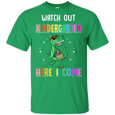 Kindergarten Here I Come Dinosaur Back To School Youth-Youth Shirt-Youth T-Shirt-Irish Green