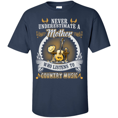 A Mother Listen To Country Music-T-Shirt & Hoodie-Classic T-Shirt-Navy