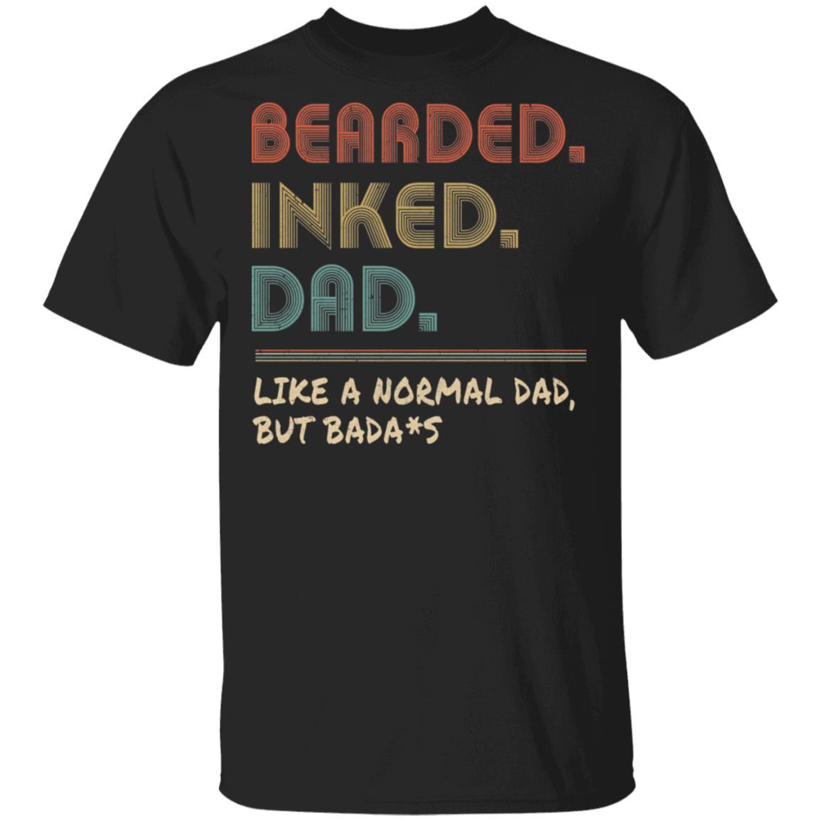 Bearded Inked Dad Funny For Daddy Papa Vintage