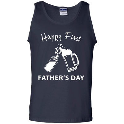 Happy First Father's Day-T-Shirt & Hoodie-Unisex Tank-Navy