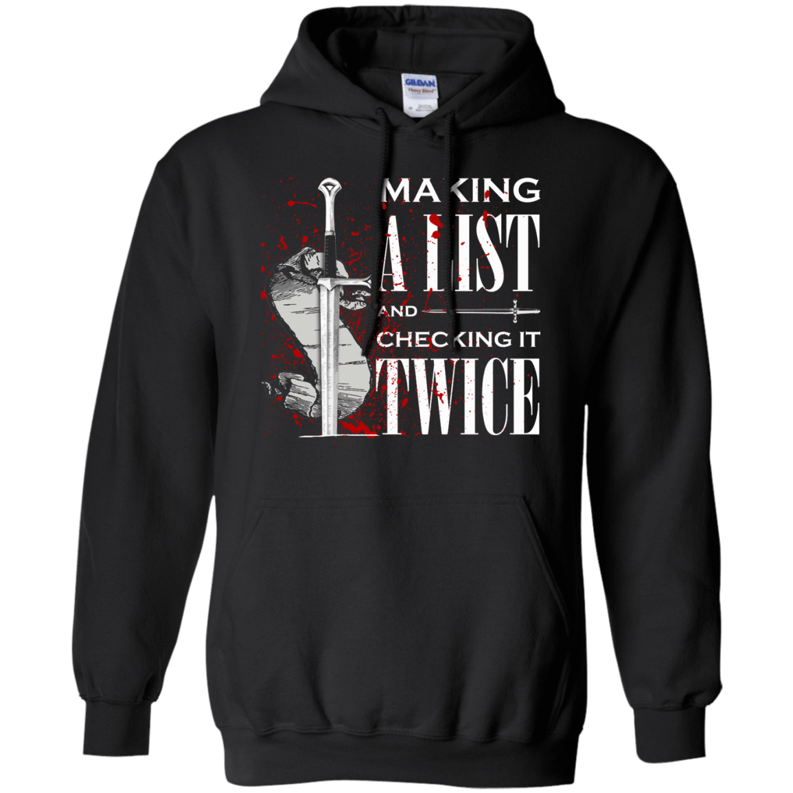 Making A List And Check It-T-Shirt & Hoodie-Pullover Hoodie-Black