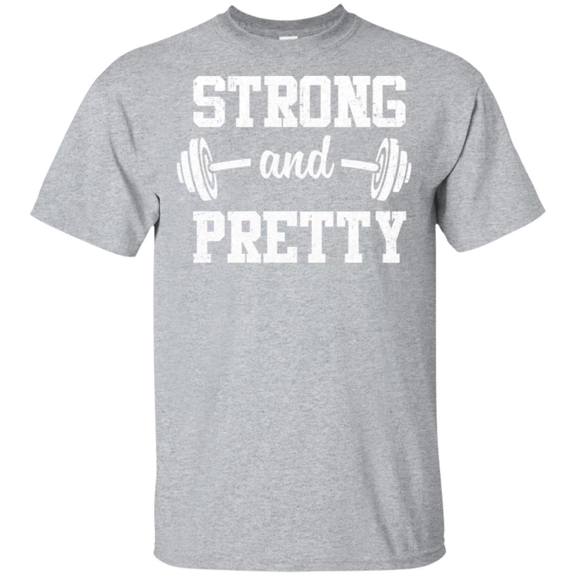 Strong And Pretty Funny Strongman Workout Gym Gift-T-Shirt & Tank Top-Classic T-Shirt-Sport Grey