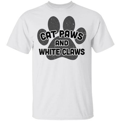 Cat Paws And White Claws Funny Cute Cat Lover-T-Shirt & Hoodie-Classic T-Shirt-White