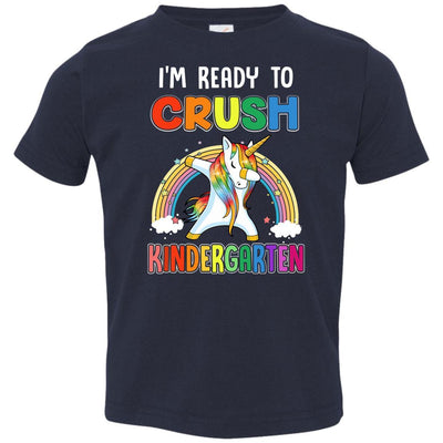 I'm Ready To Crush Kindergarte Unicorn Back To School Youth-Youth Shirt-Toddler T-Shirt-Navy