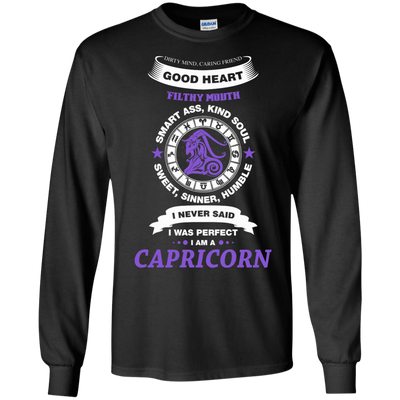 I Never Said I Was Perfect I Am A CAPRICORN-T-Shirt & Hoodie-Long Sleeve T-Shirt-Black
