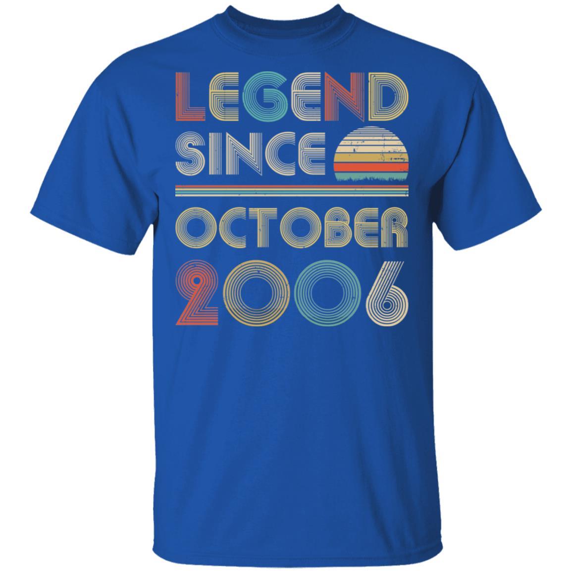 Legend Since October 2006 Vintage 15th Birthday Gifts-T-Shirt & Hoodie-Classic T-Shirt-Royal