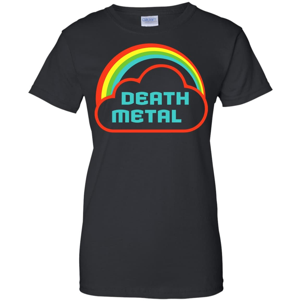 Death Metal Rainbow Rocker-T-Shirt & Hoodie-Women's T-Shirt-Black