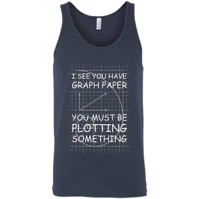 I See You Have Graph Paper-T-Shirt & Hoodie-Unisex Tank-Navy