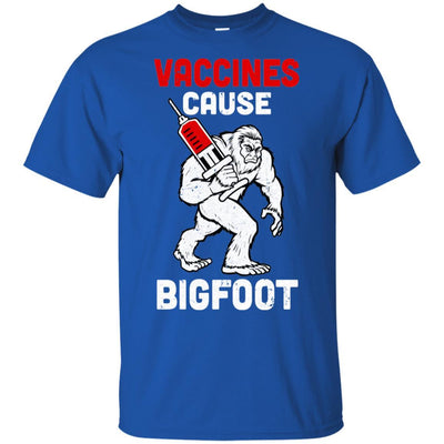 Vaccination Supporter Vaccines Cause Bigfoot-T-Shirt & Hoodie-Classic T-Shirt-Royal