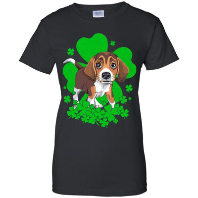 Beagle St. Patrick's Day Clovers-T-Shirt & Hoodie-Women's T-Shirt-Black
