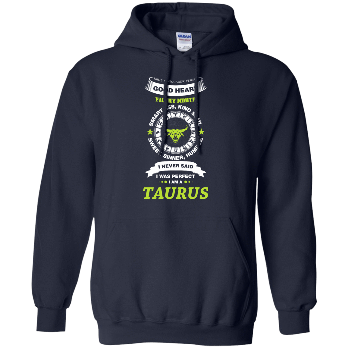 I Never Said I Was Perfect I Am A TAURUS-T-Shirt & Hoodie-Pullover Hoodie-Navy