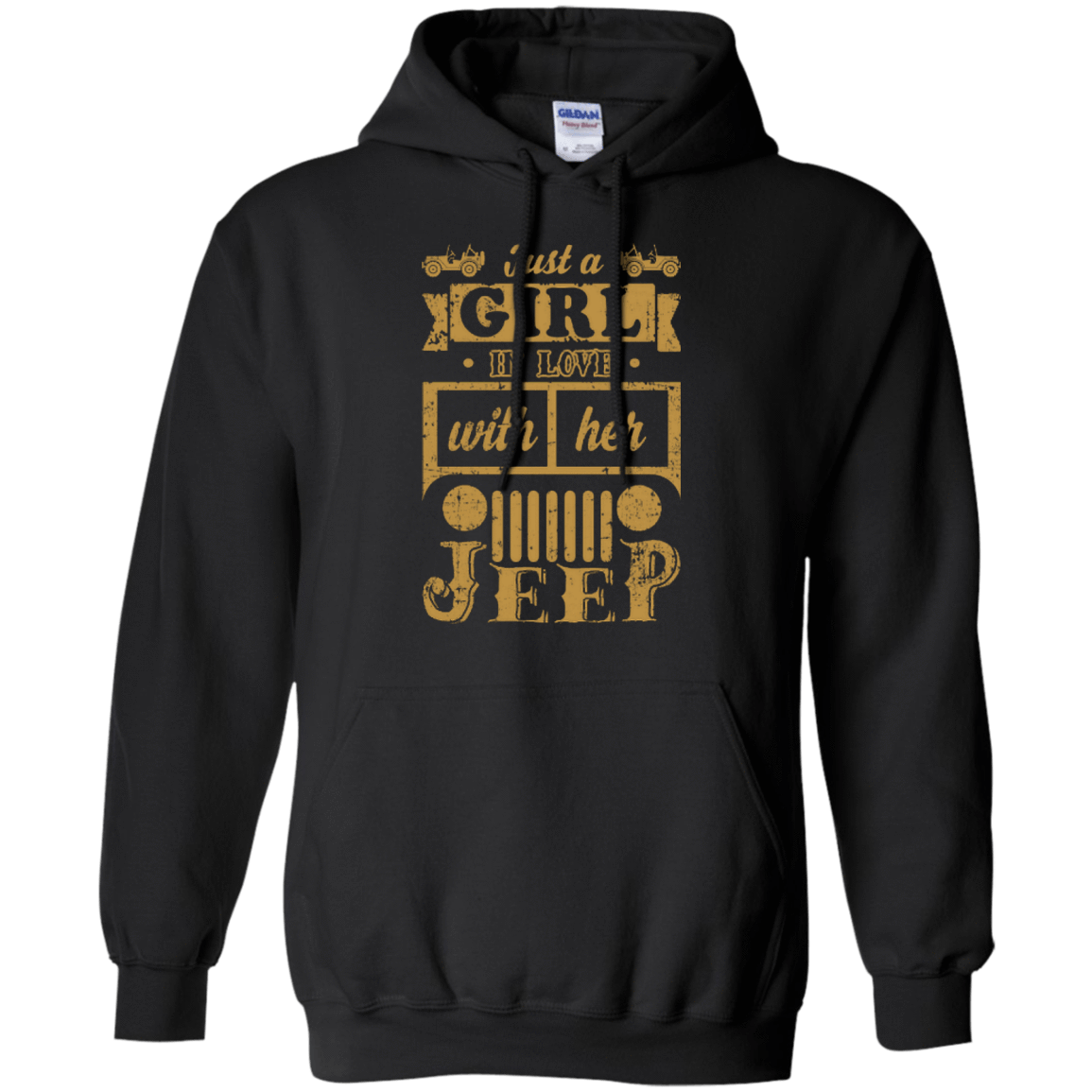 Just A Girl In Love With Her Jeep-T-Shirt & Hoodie-Pullover Hoodie-Black
