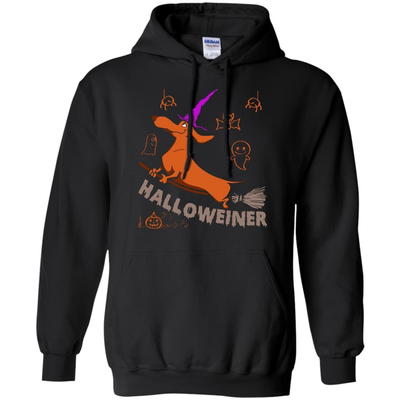 Halloweiner Halloween Dog-T-Shirt & Hoodie-Pullover Hoodie-Black