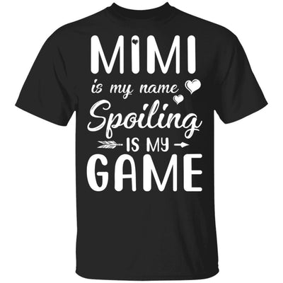 Mimi Is My Name Spoiling Is My Game Funny Mothers Day-T-Shirt & Tank Top-Classic T-Shirt-Black