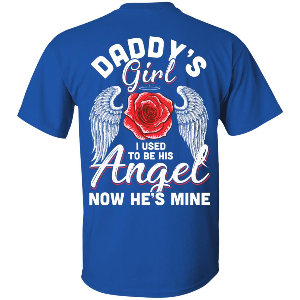 Daddy's Girl I Used To Be His Angel Now He Is Mine Memorial-T-Shirt & Hoodie-Classic T-Shirt-Royal