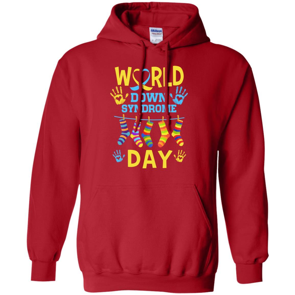 World Down Syndrome Day Gifts Dad Mom Kids Socks-T-Shirt & Hoodie-Pullover Hoodie-Red