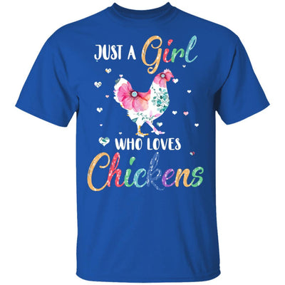 Just A Girl Who Loves Chickens Cute Chicken Lover-T-Shirt & Hoodie-Classic T-Shirt-Royal