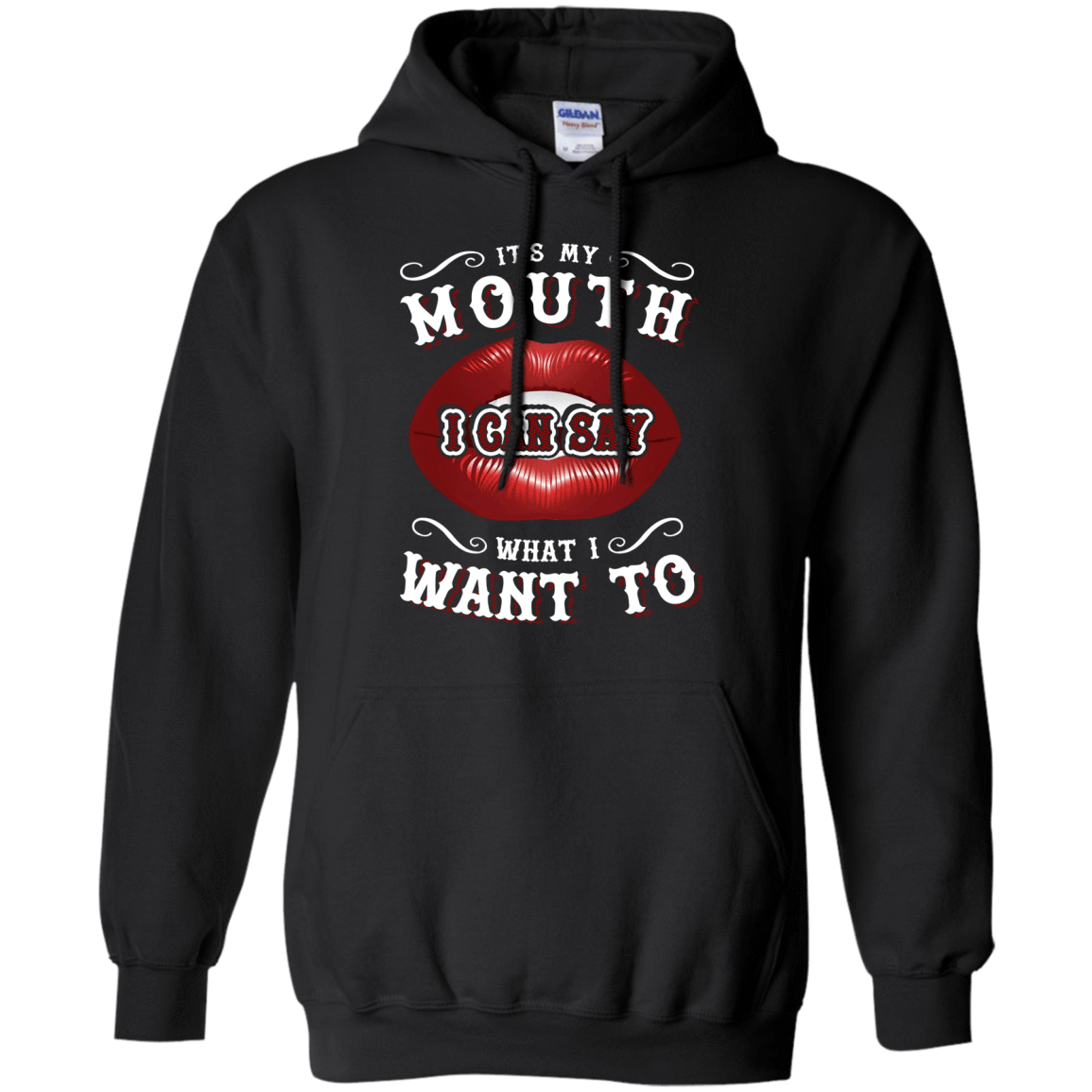 It's My Mouth-T-Shirt & Hoodie-Pullover Hoodie-Black