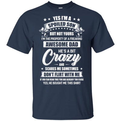 Yes Im A Spoiled Son But Not Yours Funny Dad Gift-T-Shirt & Hoodie-Classic T-Shirt-Navy