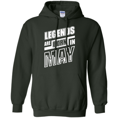 Legends are born in MAY-T-Shirt & Hoodie-Pullover Hoodie-Forest Green