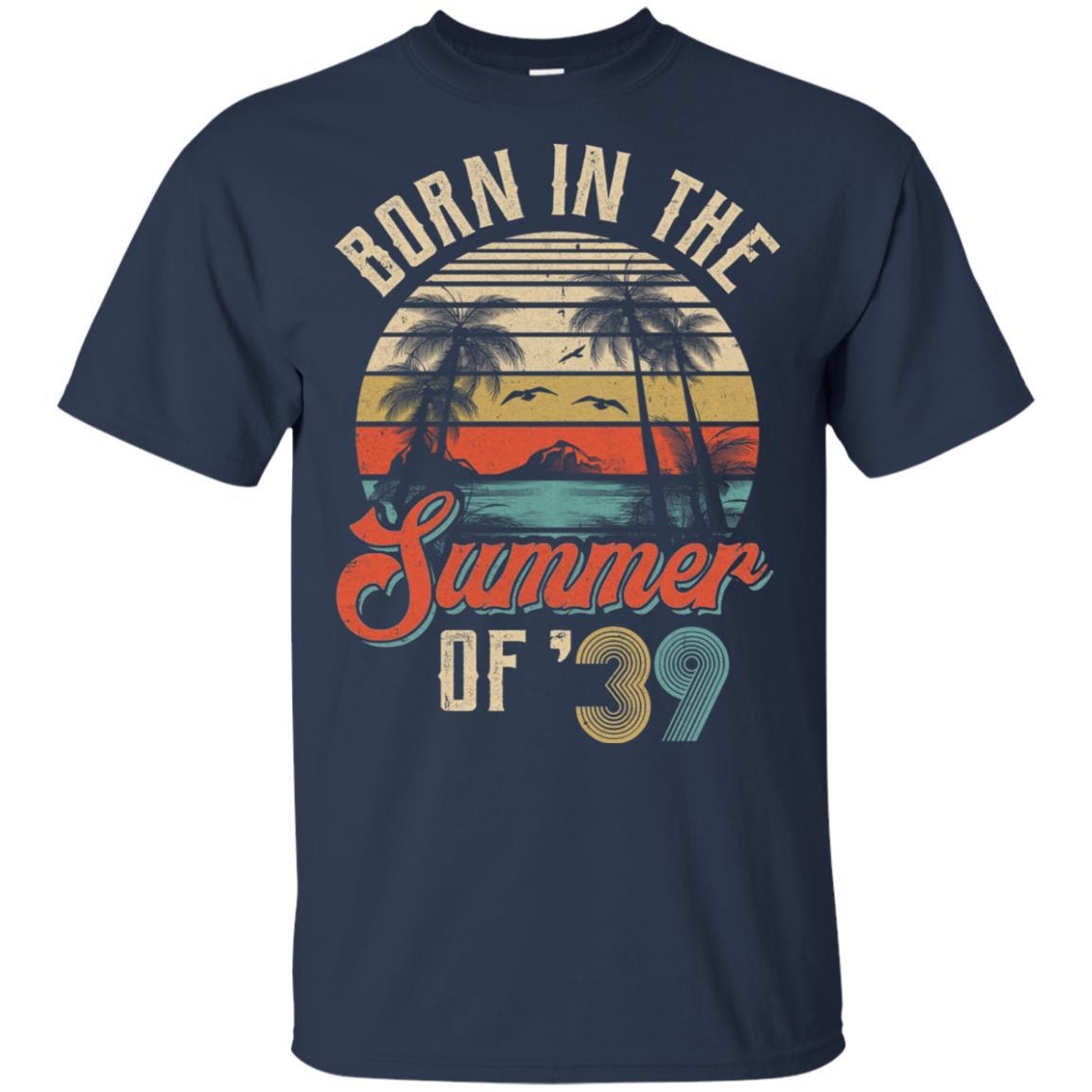 Classic Vintage 1939 82th Birthday Gift Summer Of 39-T-Shirt & Hoodie-Classic T-Shirt-Navy