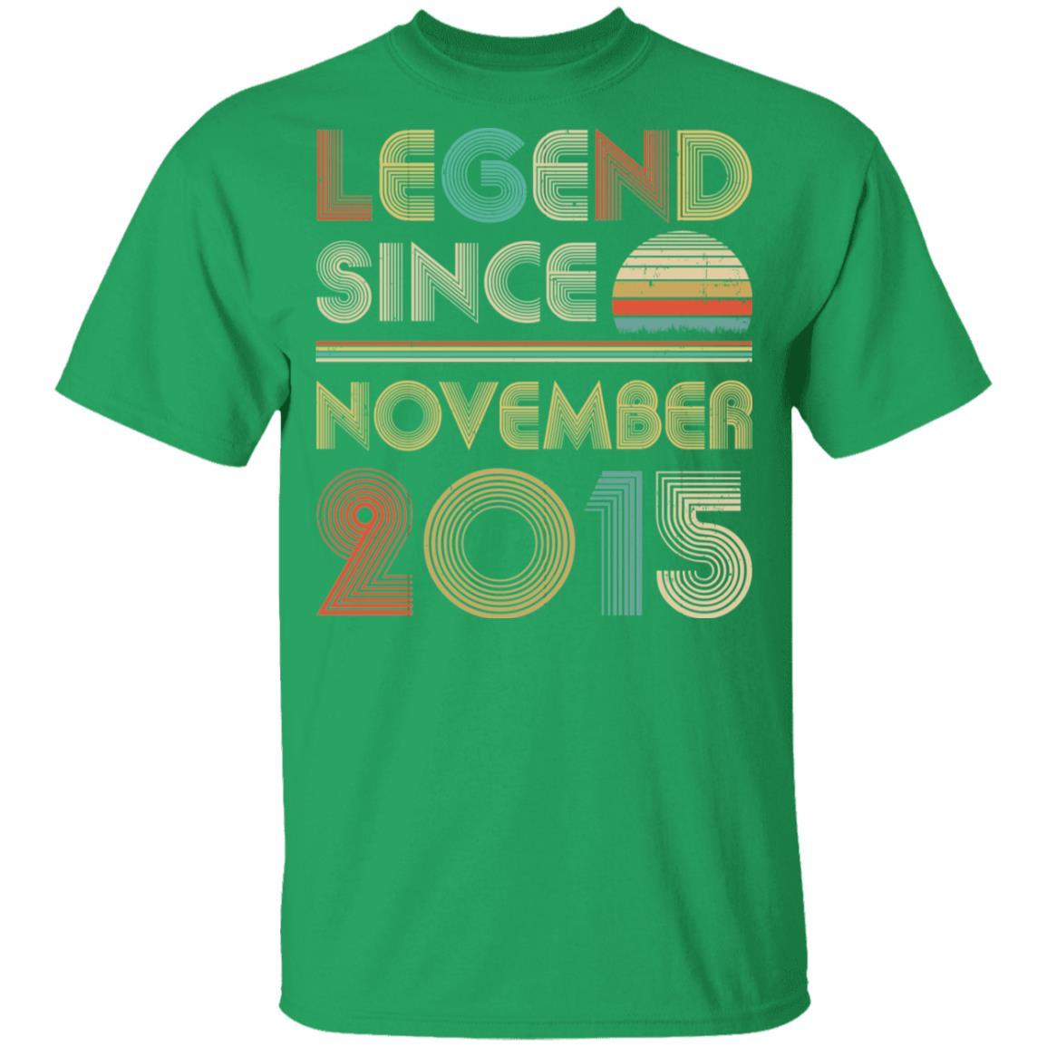 Legend Since November 2015 Vintage 6th Birthday Gifts Youth-Youth Shirt-Youth T-Shirt-Irish Green