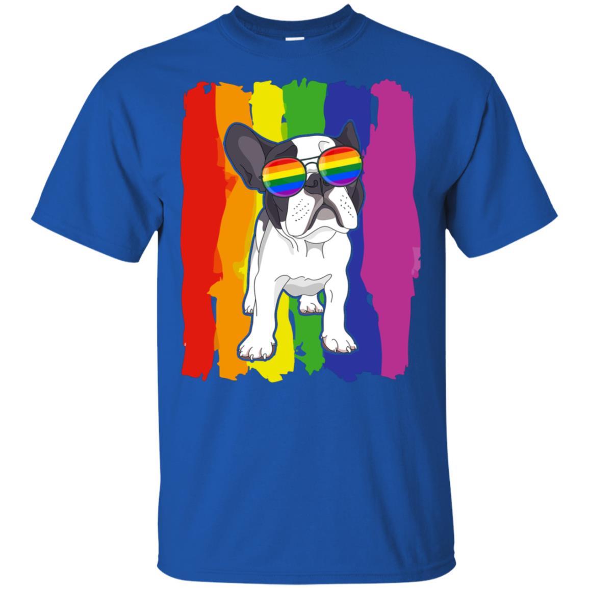 Funny Bulldog LGBT LGBT Pride Gifts-T-Shirt & Hoodie-Classic T-Shirt-Royal