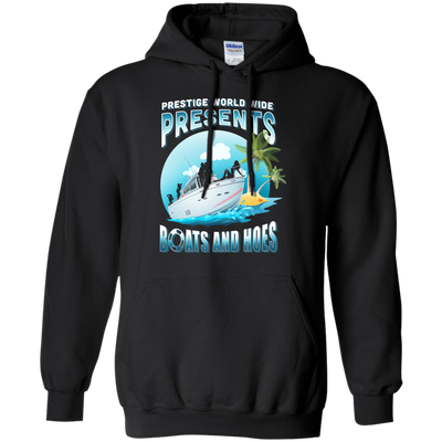 Prestige Worldwide Present Boats And Hoes-T-Shirt & Hoodie-Pullover Hoodie-Black