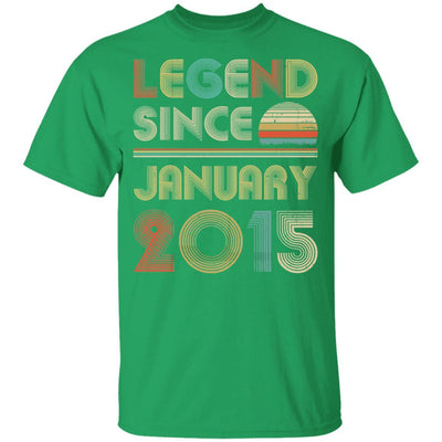 Legend Since January 2015 Vintage 6th Birthday Gifts Youth-Youth Shirt-Youth T-Shirt-Irish Green