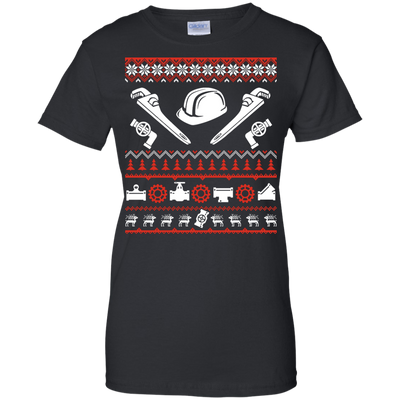Pipefitter Christmas Sweater-T-Shirt & Hoodie-Women's T-Shirt-Black