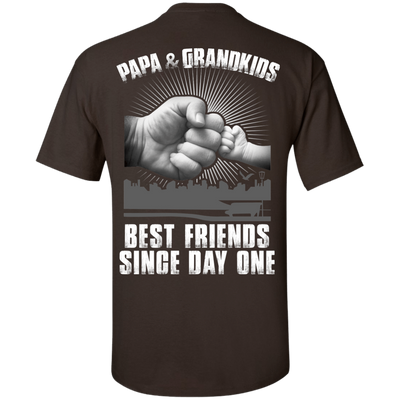 Papa And Grandkids Best Friends Single Day One-T-Shirt & Hoodie-Classic T-Shirt-Dark Chocolate