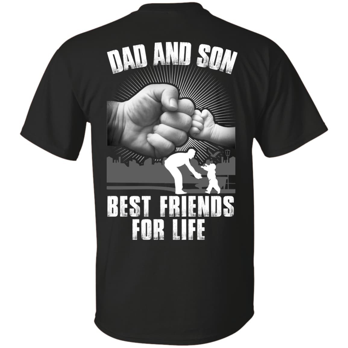 Dad And Son Best Friends For Life-T-Shirt & Hoodie-Classic T-Shirt-Black
