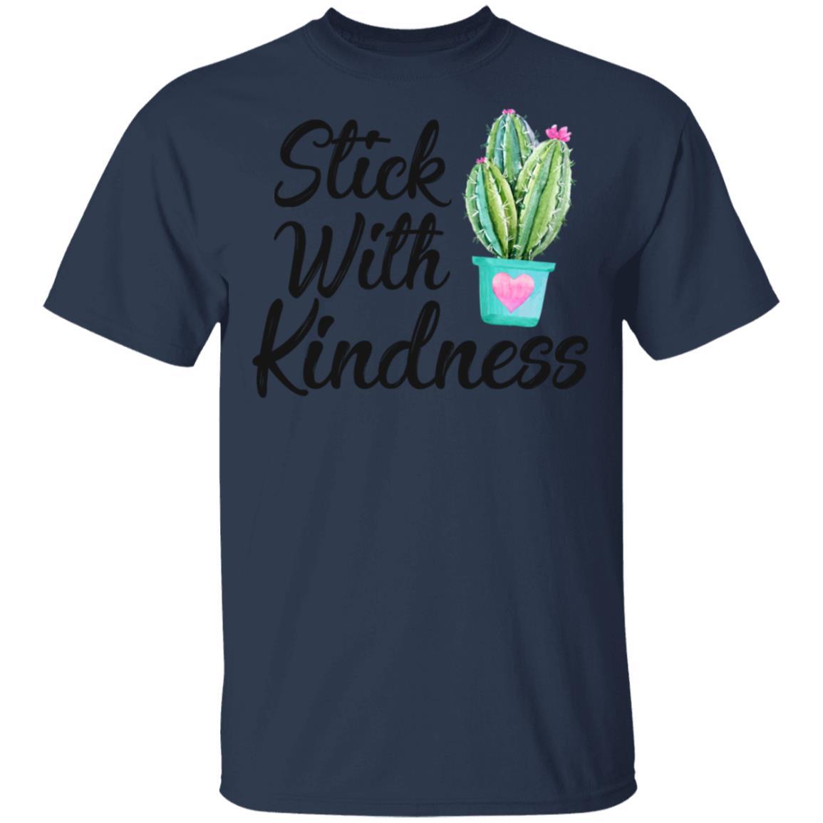 Stick With Kindness Teacher Students Gift-T-Shirt & Hoodie-Classic T-Shirt-Navy