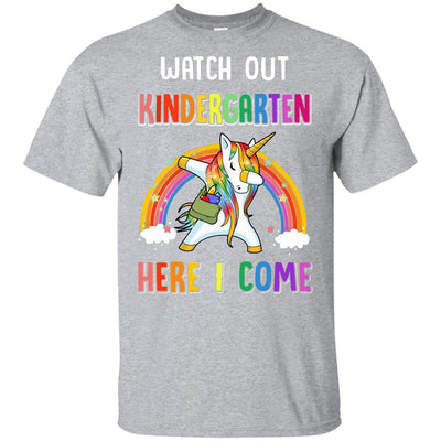 Kindergarten Here I Come Unicorn Back To School Youth-Youth Shirt-Youth T-Shirt-Sport Grey