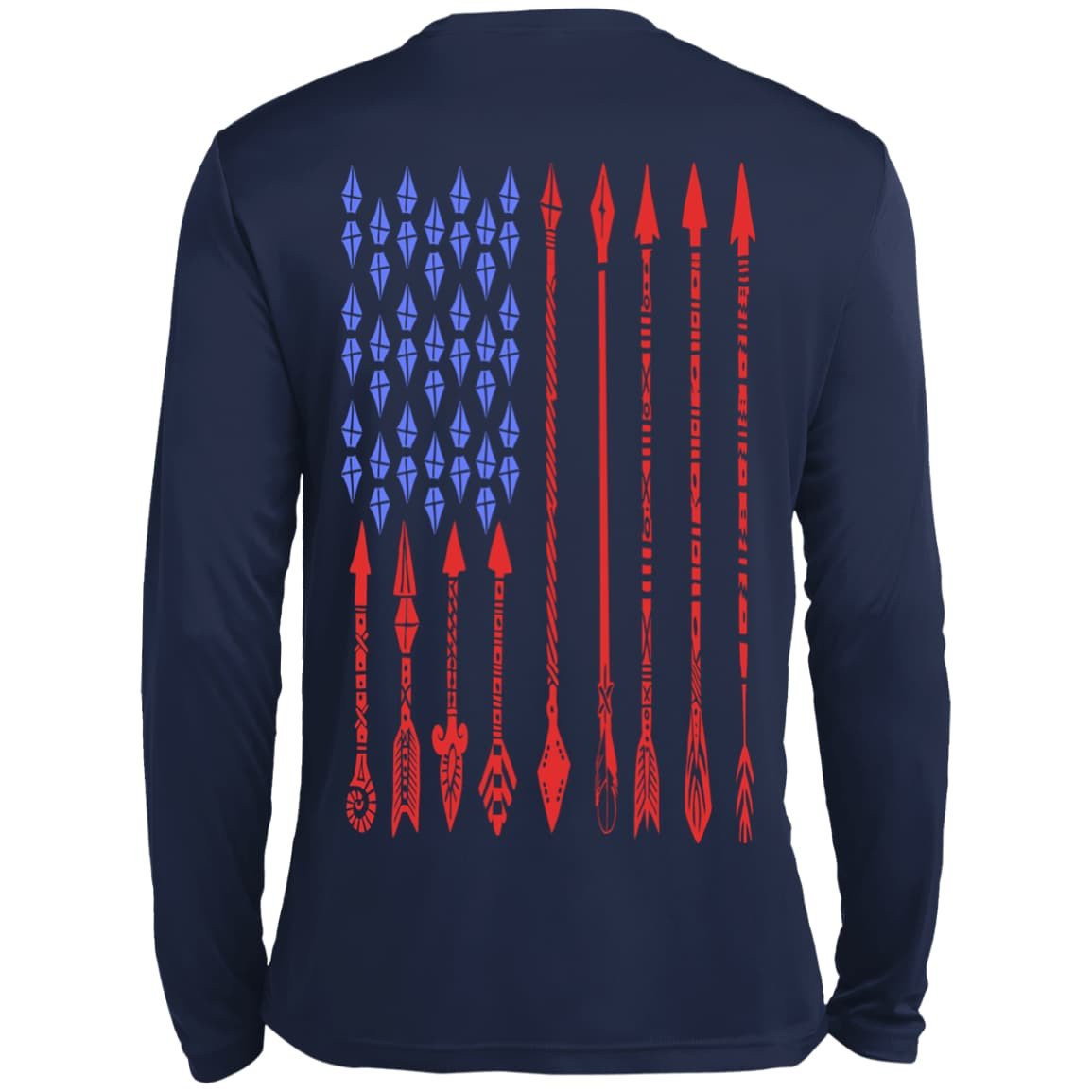 Bow Life American Archer-T-Shirt & Hoodie-Long Sleeve T-Shirt-Navy