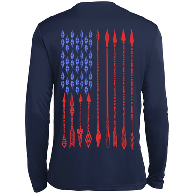 Bow Life American Archer-T-Shirt & Hoodie-Long Sleeve T-Shirt-Navy