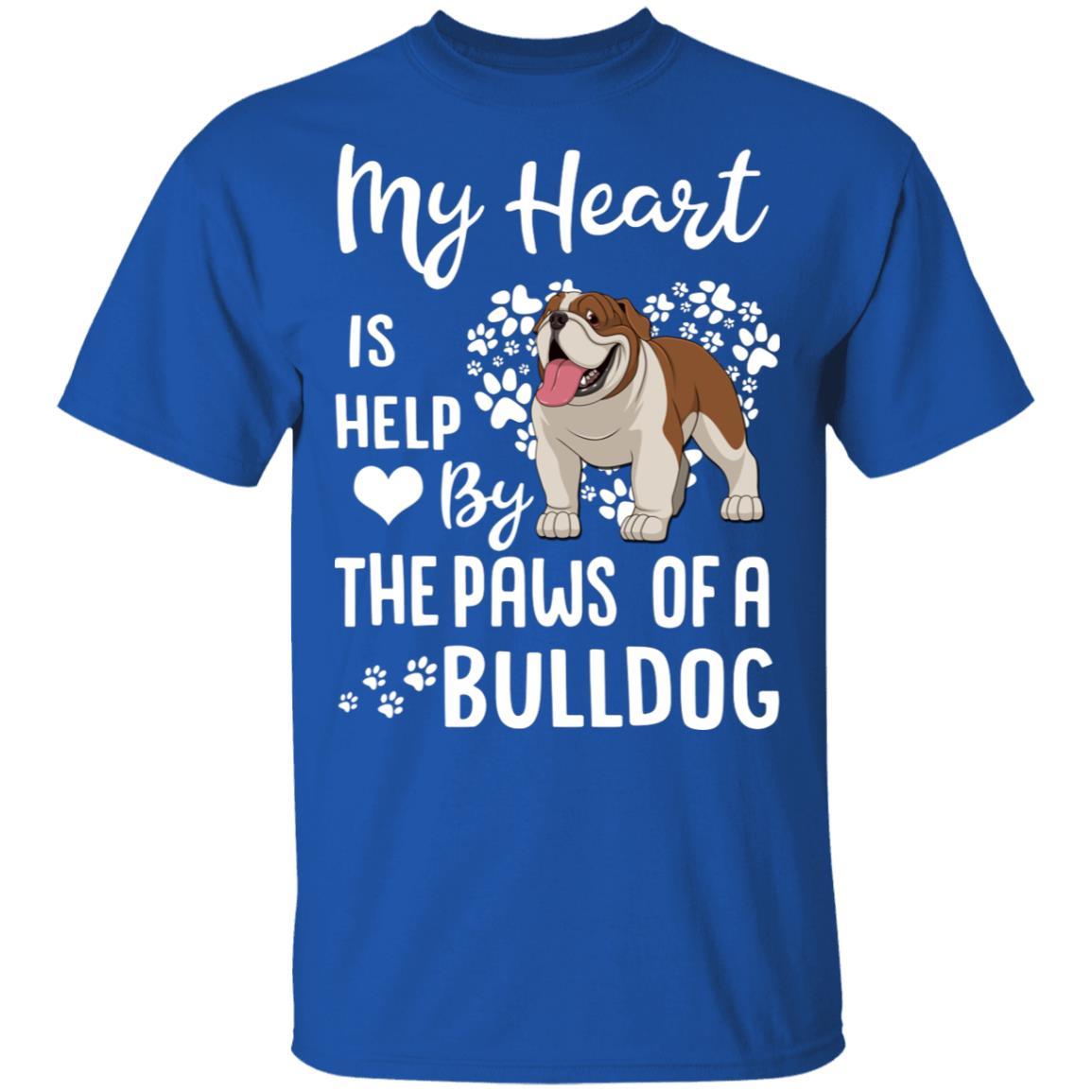 My Heart Is Held By The Paws Of A Bulldog Lover-T-Shirt & Hoodie-Classic T-Shirt-Royal