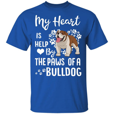 My Heart Is Held By The Paws Of A Bulldog Lover-T-Shirt & Hoodie-Classic T-Shirt-Royal