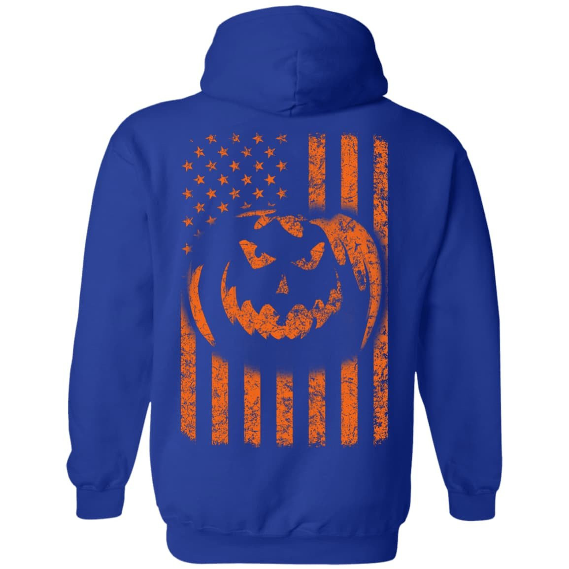 Halloween American Flag-T-Shirt & Hoodie-Pullover Hoodie-Royal