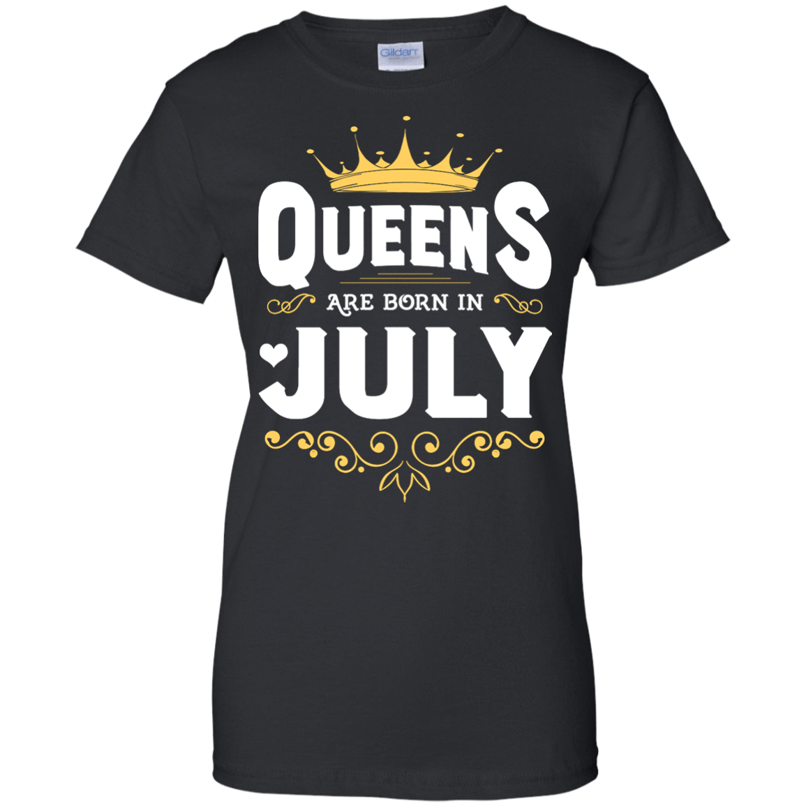 Queens Are Born In July-T-Shirt & Hoodie-Women's T-Shirt-Black