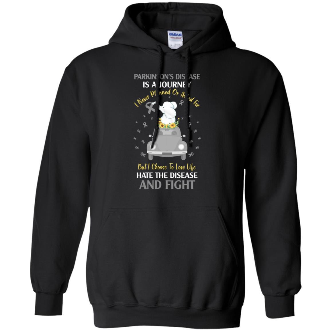 Parkinson's Disease Awareness Is A Journey-T-Shirt & Hoodie-Pullover Hoodie-Black