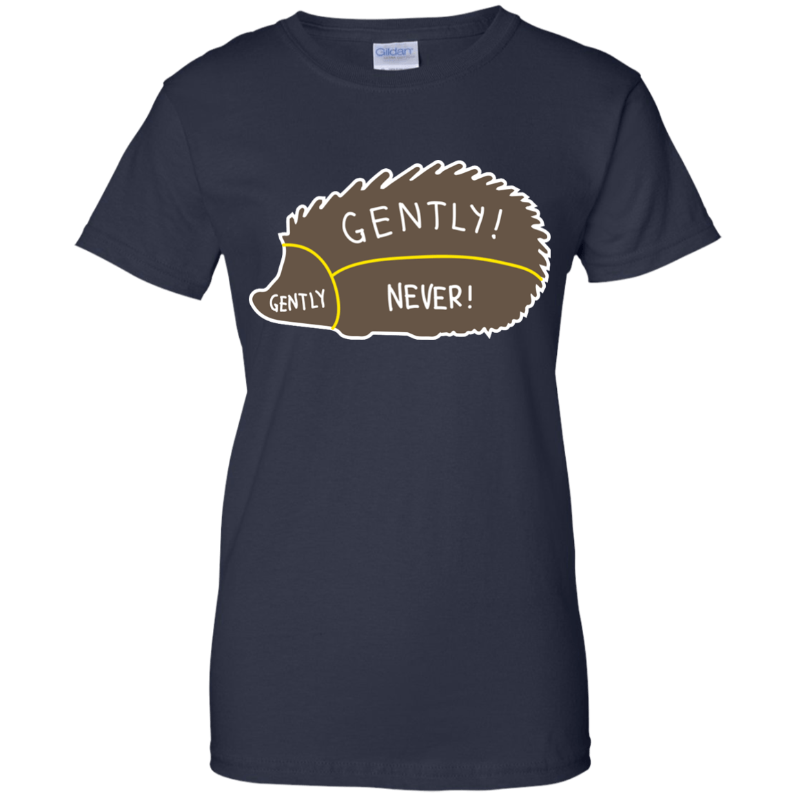 Proper way to pet a Hedgehog lover-T-Shirt & Hoodie-Women's T-Shirt-Navy