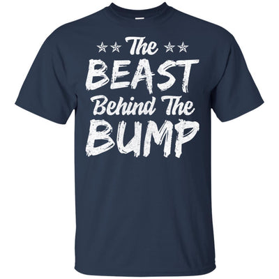 The Beast Behind The Bump Announcement Dad Fathers Day-T-Shirt & Hoodie-Classic T-Shirt-Navy